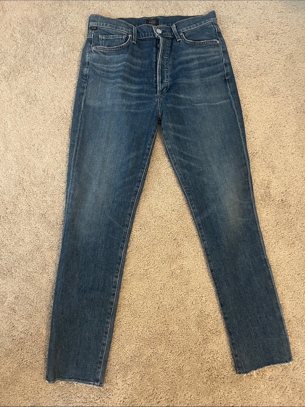 Citizens Of Humanity Dark Blue Cropped Skinny Jeans